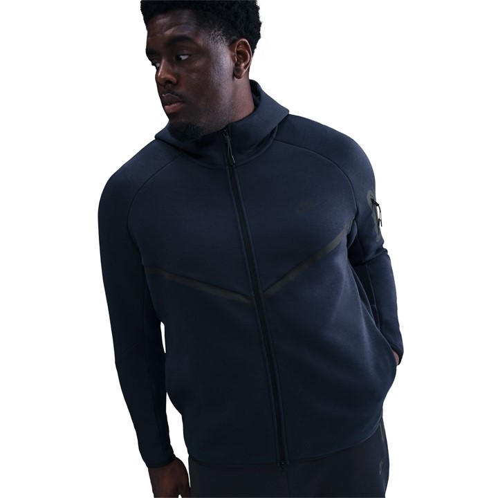Nike Men's Blue Tech Fleece Hoodie - Large