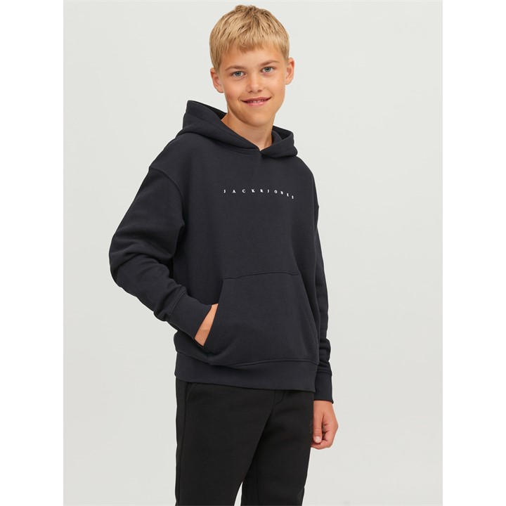 Jack And Jones Boys Black Star Hoodie Childrens Size 11