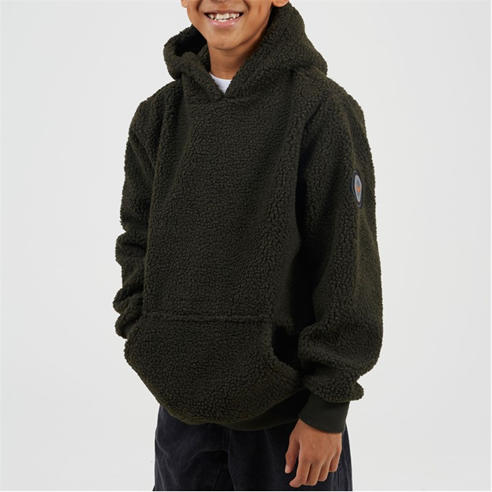 Brave Soul - Boys Kangaroo Pocket Borg Hoodie with Badge Detail