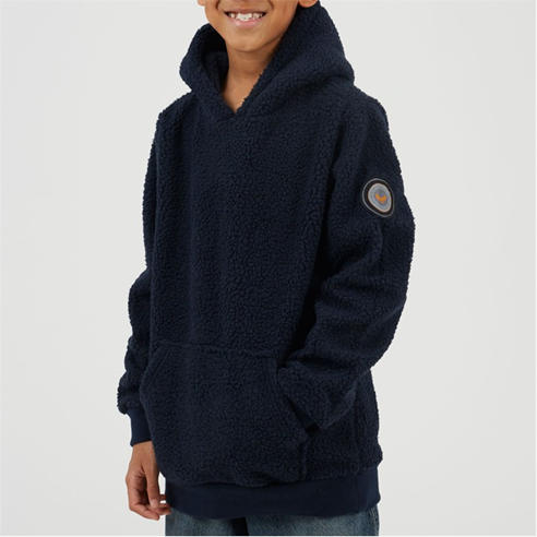 Brave Soul - Boys Kangaroo Pocket Borg Hoodie with Badge Detail