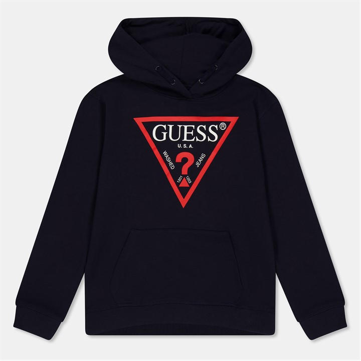 Guess Boys Blue Triangle Logo Oth Hoodie Size 11