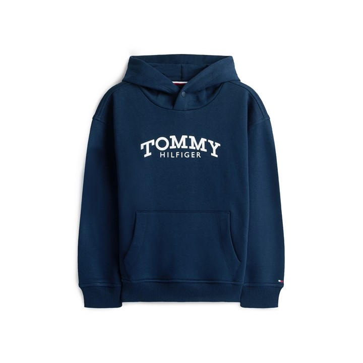 Tommy Hilfiger Boys Blue Tommy Print Hoodie Jn61