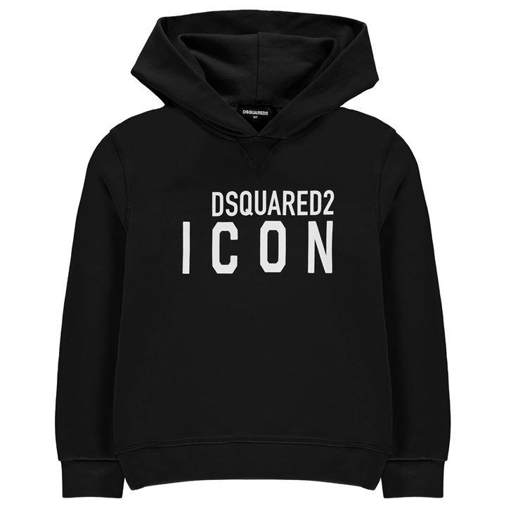 Dsquared2 Boys Black 'S Basic Logo Oth Hoodie Size 13