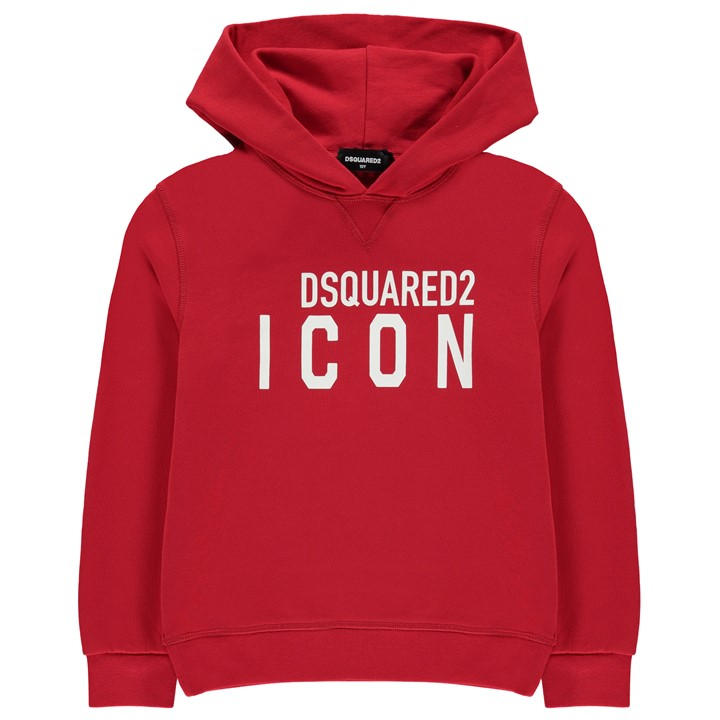Dsquared2 Boys Red 'S Basic Logo Oth Hoodie Size 11
