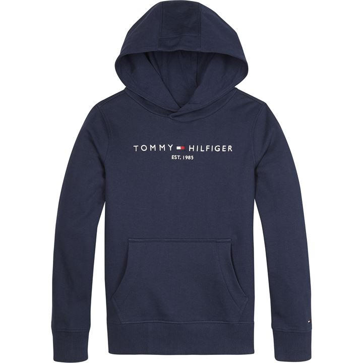 Tommy Hilfiger Unisex Kids Blue Tommy Logo Hoodie Size 15