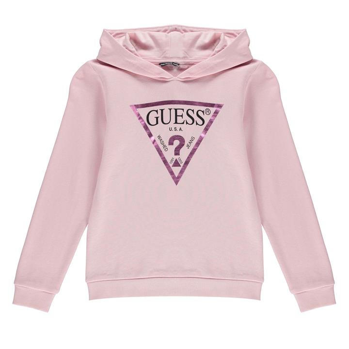 Guess Girls Pink Core Logo Hoodie Size 13