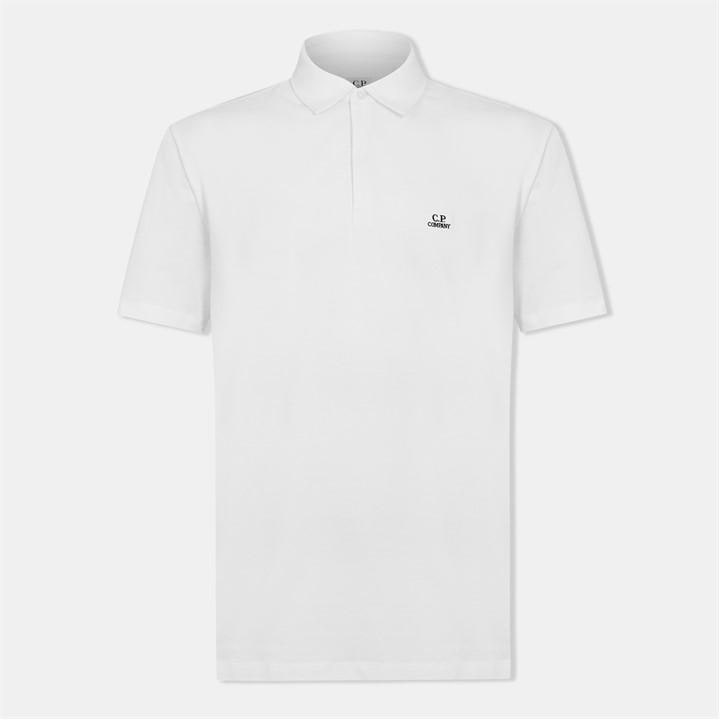 C.P. COMPANY SHORT SLEEVE LOGO PATCH POLO SHIRT