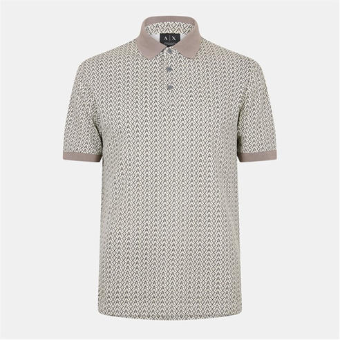Armani Exchange - Men's AX All Over Print Short Sleeve Polo Shirt
