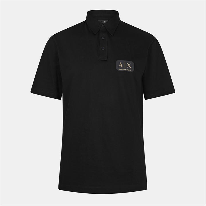 Armani Exchange Men's Black Ax Badge Lg Polo Sn61