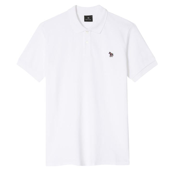 PS BY PAUL SMITH MEN'S REGULAR FIT ZEBRA POLO SHIR