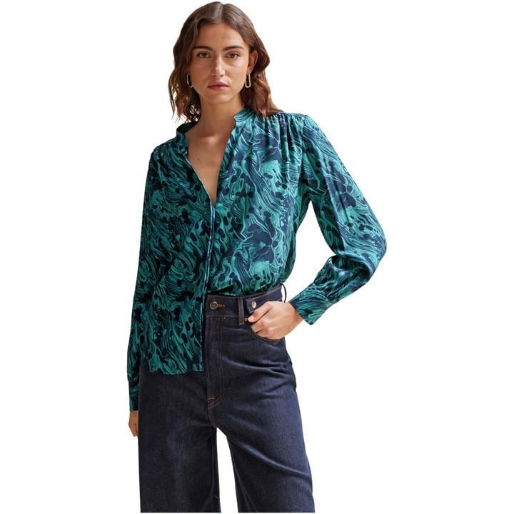 HUGO BOSS WOMEN'S BANORA LONG-SLEEVE BLOUSE