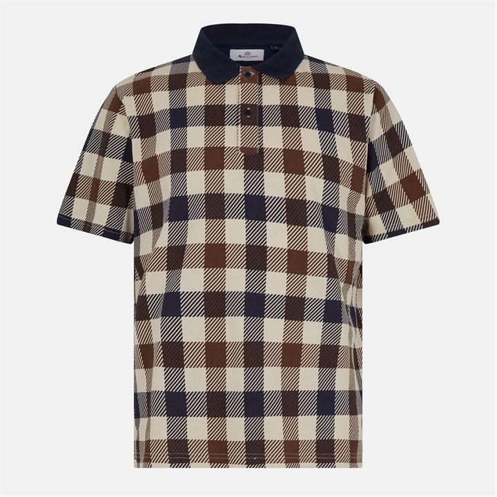 AQUASCUTUM BIG CHECK POLO SHIRT