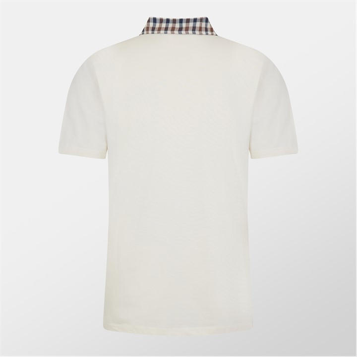 Old White - AQUASCUTUM - AquAct Chk Cllr Polo Sn52