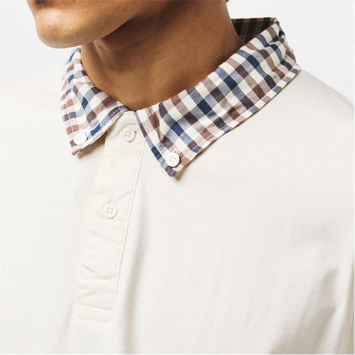 Old White - AQUASCUTUM - AquAct Chk Cllr Polo Sn52