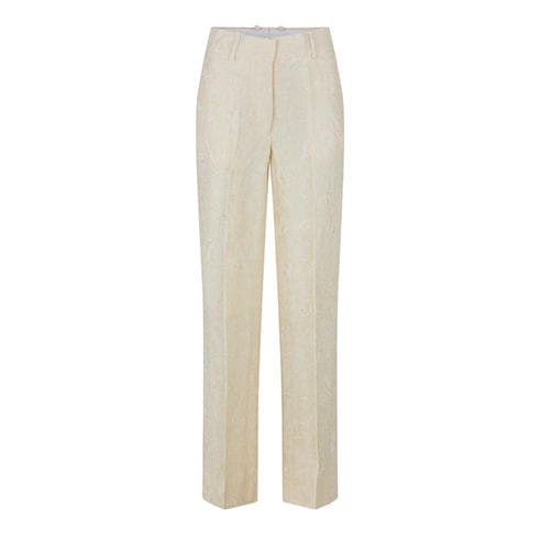 OFF WHITE - Women's Fresco Tailored Straight Leg Trousers