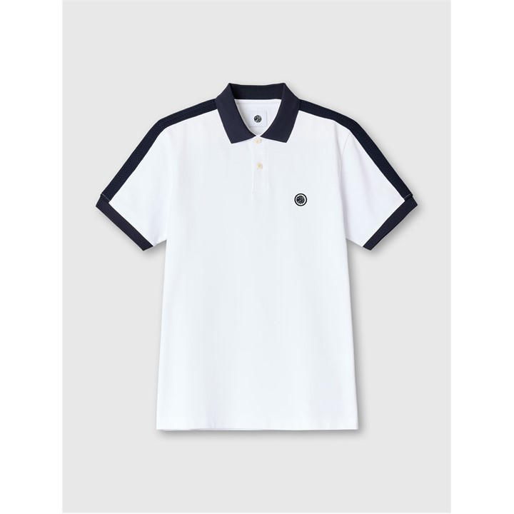 Pretty Green Men's White Pg Denton Ss Polo Medium