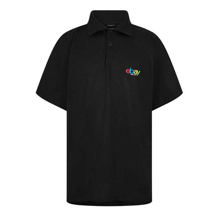 Balenciaga Ebay Polo Shirt In Black