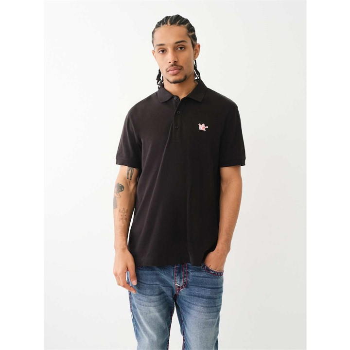 TRUE RELIGION PATCHED LOGO POLO SHIRT