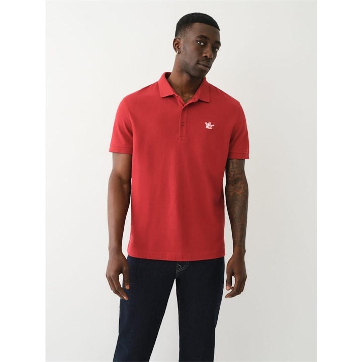 TRUE RELIGION PATCHED LOGO POLO SHIRT