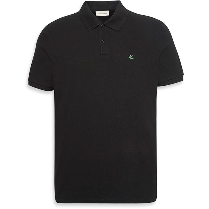Calvin Klein Jeans Men's Black Ckj Pique Short-Sleeve Polo Shirt