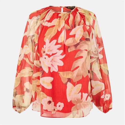 Biba - Women's Split Long-Sleeve Blouse