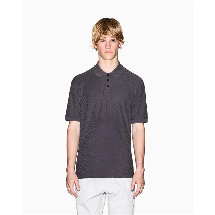 Armani Exchange Men's Grey Polo Shirt Medium