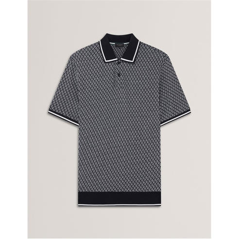Ted Baker - Men's Texture Short Sleeve Polo Shirt
