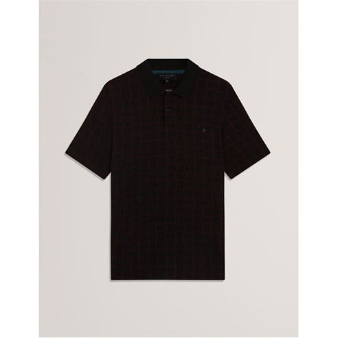 Ted Baker - Men's Jacquard Short-Sleeve Polo Shirt
