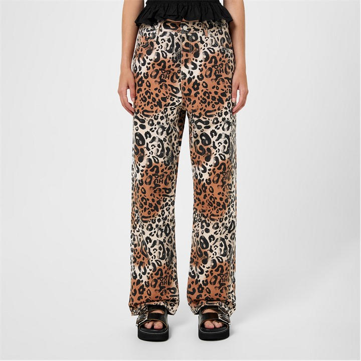 HUGO BOSS HISANNA LEOPARD TROUSERS