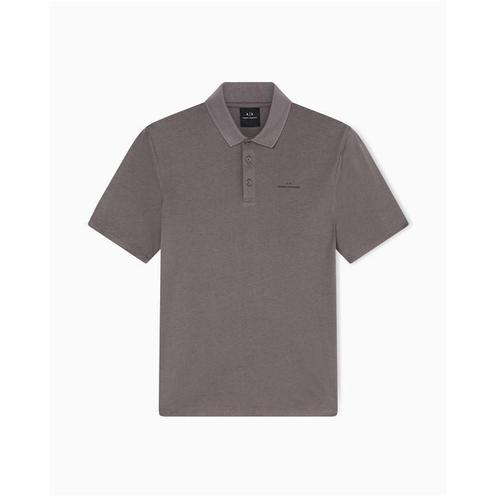 Armani Exchange Men's Grey Polo Shirt Medium