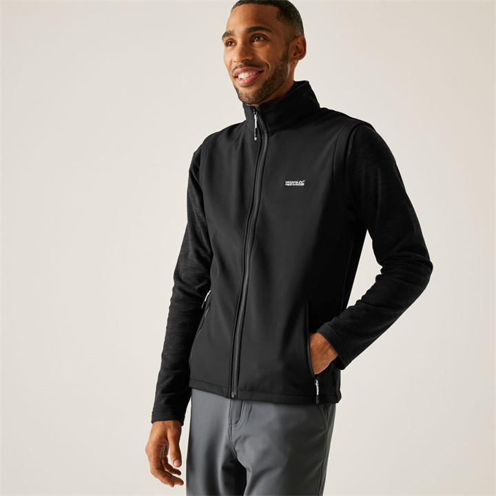 Regatta Men's Black Bradwell Iii Softshell Bodywarmer Medium