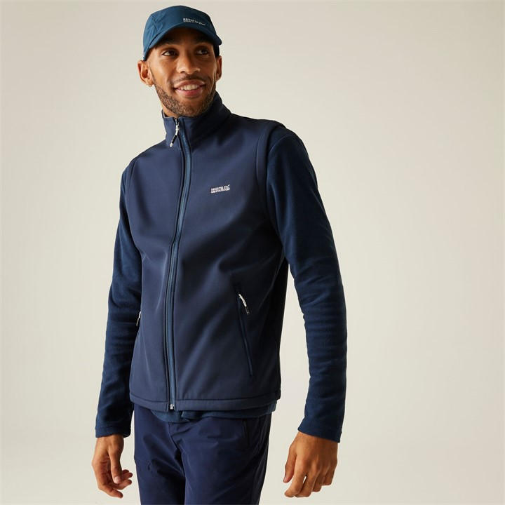 Regatta Men's Blue Bradwell Iii Softshell Bodywarmer Extra Large