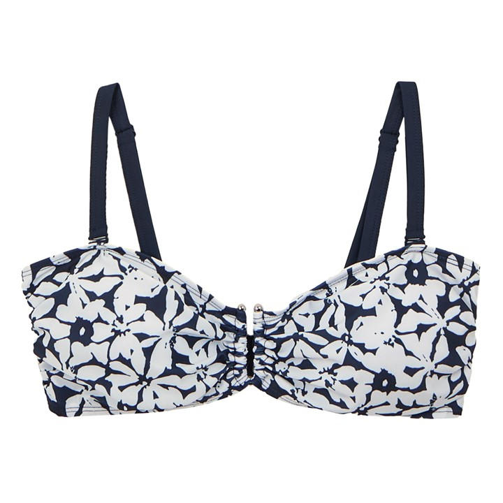 Regatta Women's Navy/White Floral Aceana Iii Bikini Top Size 16