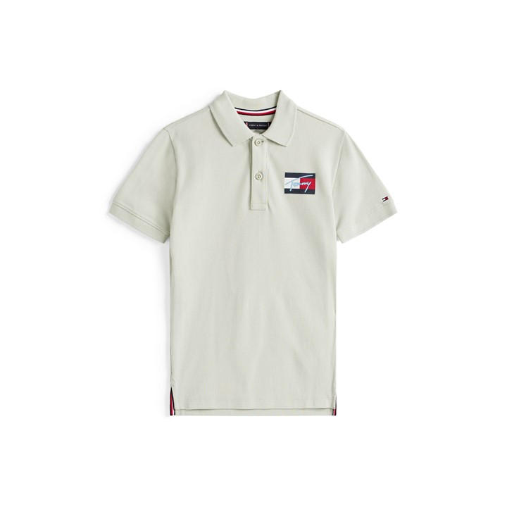 Tommy Hilfiger Boys Green Tommy Scrpt Flg Polo -