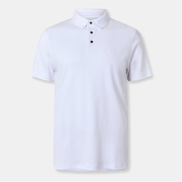 Calvin Klein Jeans Men's White Ckj Pima Polo Medium