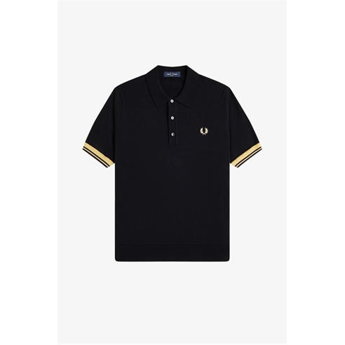 FRED PERRY - Men's Knitted Cuff Short Sleeve Polo Shirt