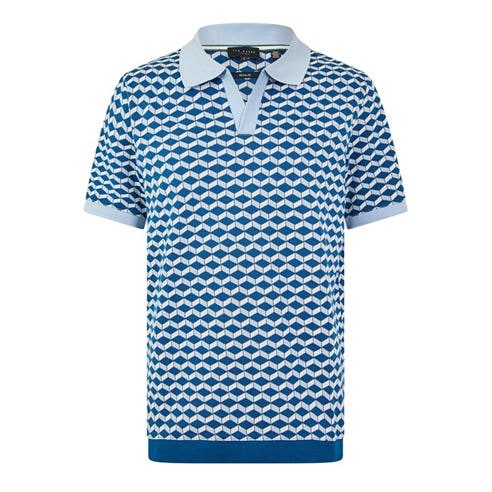 Ted Baker - Men's Print Short Sleeve Polo Shirt