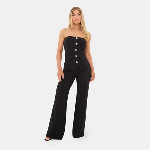 I Saw It First - Black Wide Leg Trousers