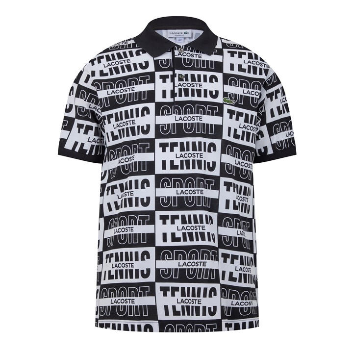 LACOSTE TWO-TONE BADGE SHORT SLEEVE SHIR