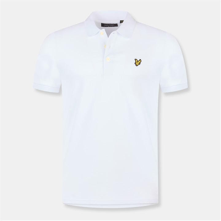 Lyle And Scott Men's White Basic Short Sleeve Polo Shirt Extra Large
