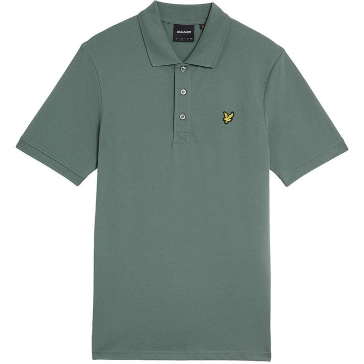 Lyle And Scott Men's Green Basic Short Sleeve Polo Shirt Extra Large