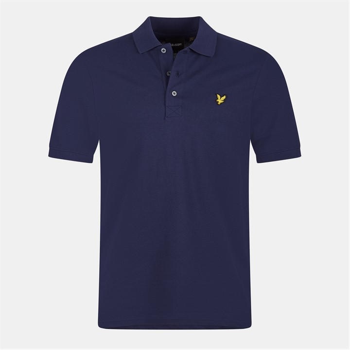Lyle And Scott Men's Purple Basic Short Sleeve Polo Shirt Medium