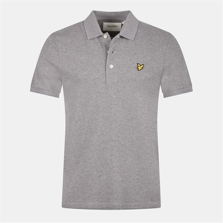 Lyle And Scott Men's Grey Basic Short Sleeve Polo Shirt - Extra Small
