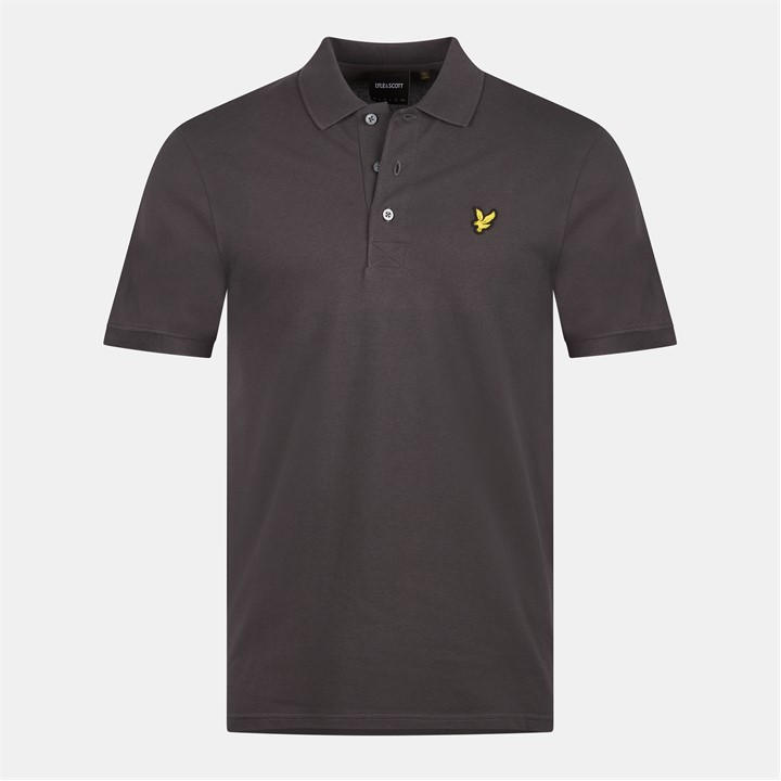 Lyle And Scott Men's Grey Basic Short Sleeve Polo Shirt 2XL