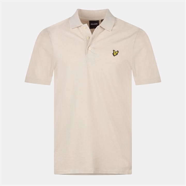 Lyle And Scott Men's Beige Basic Short Sleeve Polo Shirt 2XL