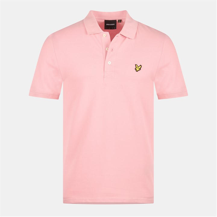 Lyle And Scott Men's Pink Basic Short Sleeve Polo Shirt Large