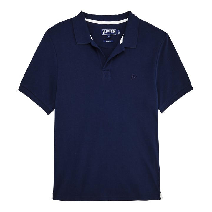 Vilebrequin Men's Blue Pique Polo Shirt Small