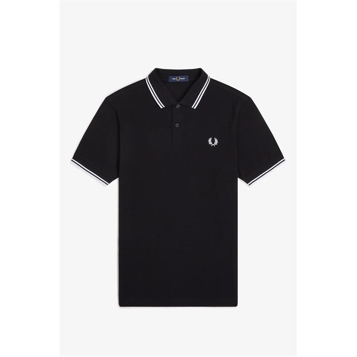 Oxblood/Ecr 597 - Fred Perry - Short Sleeve Twin Tipped Polo Shirt