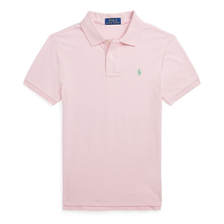 Polo Ralph Lauren Boys Pink Junior Custom Short Sleeve Polo Shirt