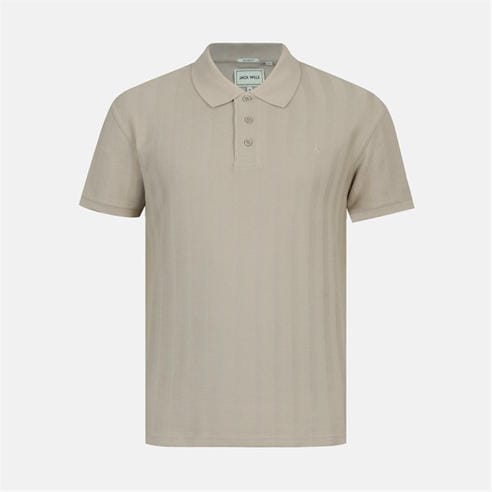 Jack Wills - Men's Herringbone Cotton Short Sleeve Polo Shirt